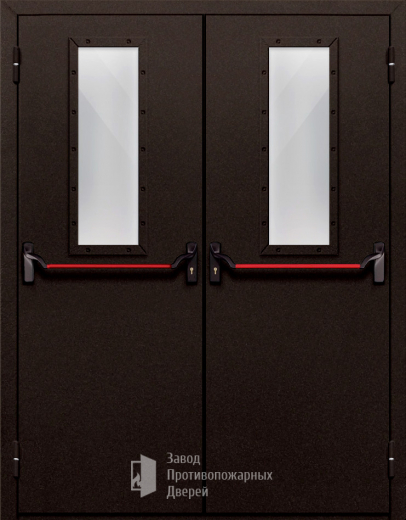 Фото двери «Двупольная со стеклом и антипаникой №610» в Аперелевке