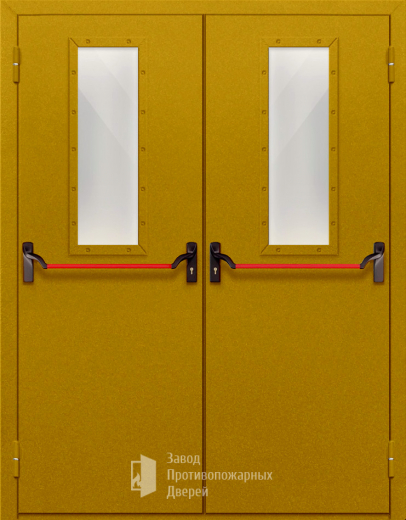 Фото двери «Двупольная со стеклом и антипаникой №65» в Аперелевке