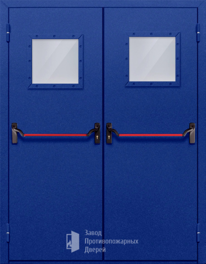 Фото двери «Двупольная со стеклом и антипаникой №53» в Аперелевке