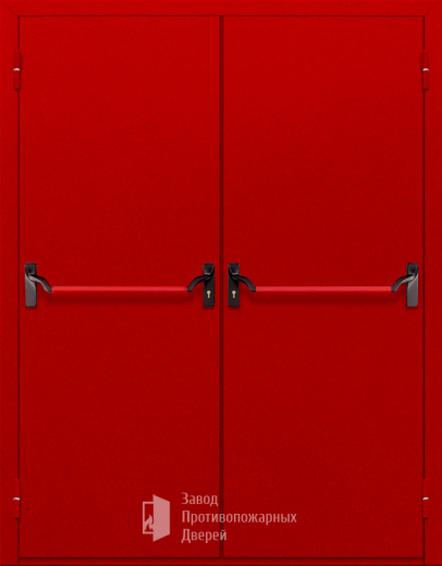 Фото двери «Двупольная глухая с антипаникой (красная)» в Аперелевке
