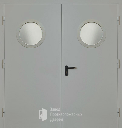 Фото двери «Двупольная с круглым стеклом EI-30» в Аперелевке