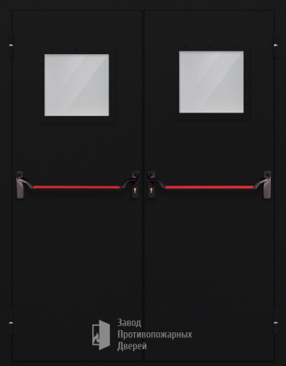 Фото двери «Двупольная со стеклом и антипаникой №54» в Аперелевке