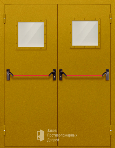 Фото двери «Двупольная со стеклом и антипаникой №55» в Аперелевке