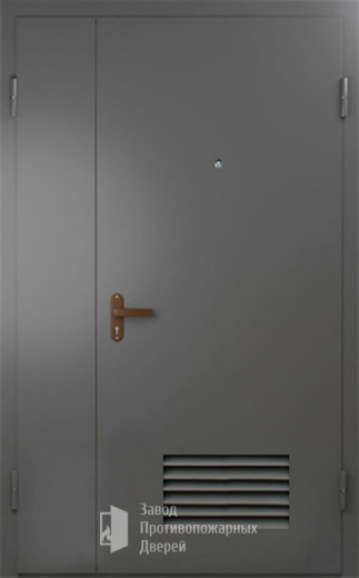 Фото двери «Техническая дверь №7 полуторная с вентиляционной решеткой» в Аперелевке