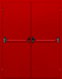 Фото двери «Двупольная глухая с антипаникой (красная)» в Аперелевке