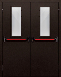 Фото двери «Двупольная со стеклом и антипаникой №610» в Аперелевке
