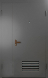 Фото двери «Техническая дверь №7 полуторная с вентиляционной решеткой» в Аперелевке