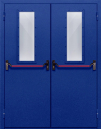 Фото двери «Двупольная со стеклом и антипаникой №63» в Аперелевке