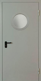 Фото двери «Однопольная с круглым стеклом EI-30» в Аперелевке