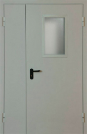 Фото двери «Полуторная со стеклом EI-30» в Аперелевке