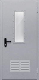 Фото двери «Однопольная со стеклом и решеткой» в Аперелевке
