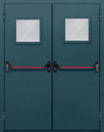 Фото двери «Двупольная со стеклом и антипаникой №57» в Аперелевке