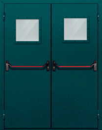 Фото двери «Двупольная со стеклом и антипаникой №56» в Аперелевке