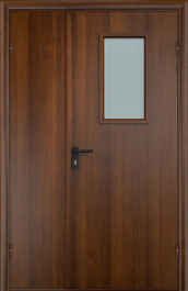 Фото двери «Полуторная МДФ со стеклом EI-30» в Аперелевке