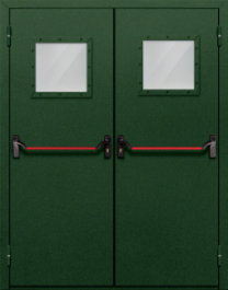 Фото двери «Двупольная со стеклом и антипаникой №59» в Аперелевке