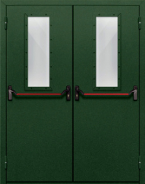Фото двери «Двупольная со стеклом и антипаникой №69» в Аперелевке